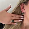 Aros Circones Facetados Black Gold 