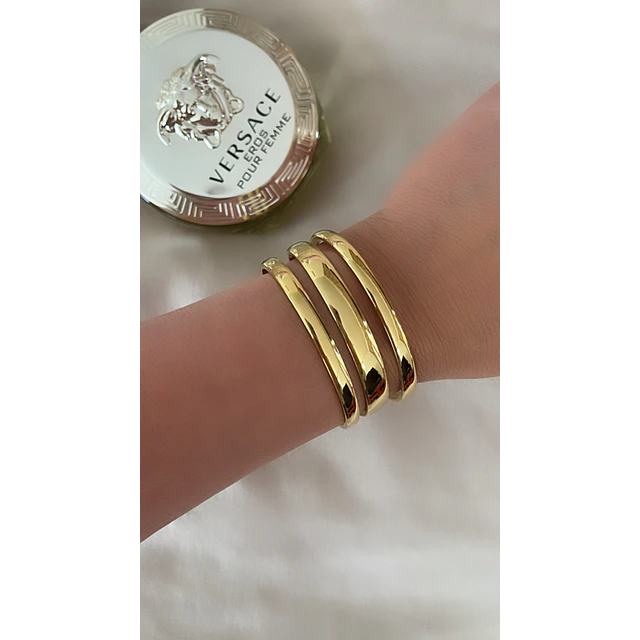  Brazalete Triple Banda Ibiza Gold