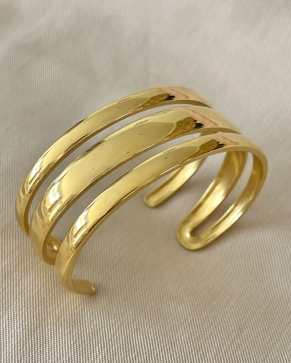  Brazalete Triple Banda Ibiza Gold 3
