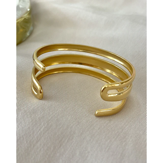  Brazalete Triple Banda Ibiza Gold