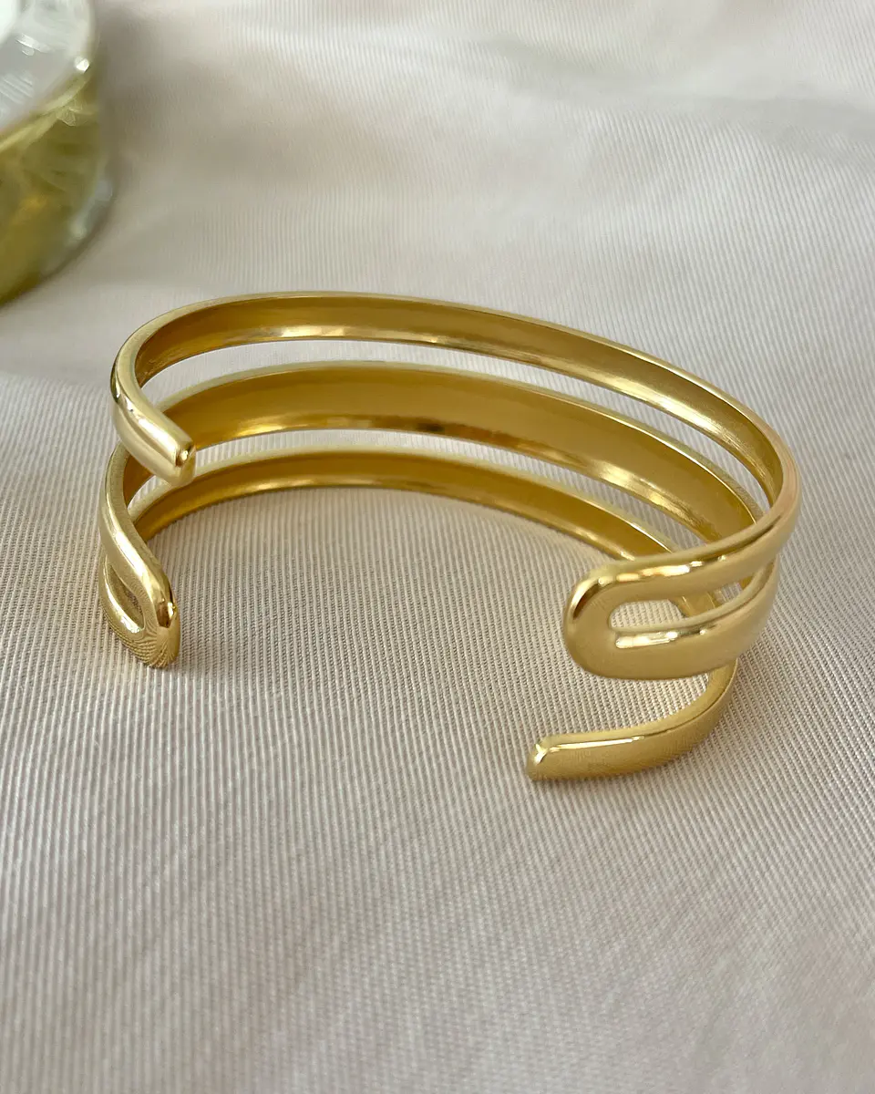  Brazalete Triple Banda Ibiza Gold 6