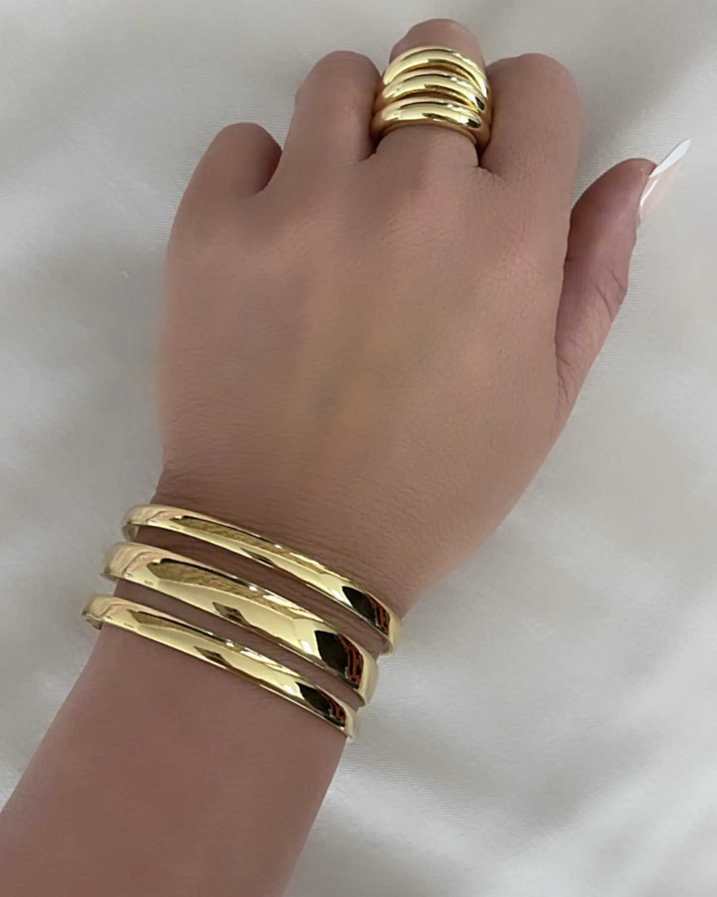  Brazalete Triple Banda Ibiza Gold 4