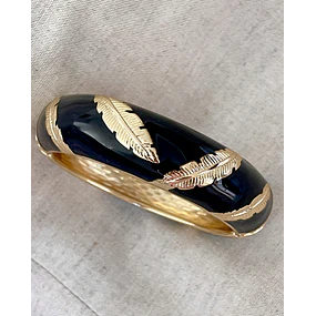Maxi Brazalete Plumas Gold