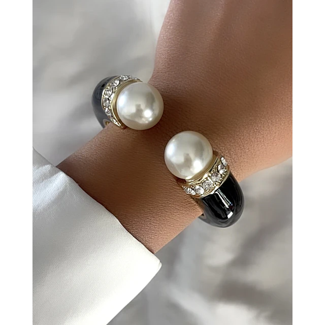 Maxi Brazalete Perlas Luxury Gold