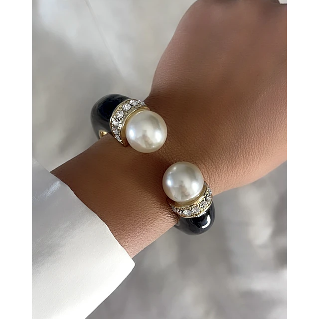 Maxi Brazalete Perlas Luxury Gold