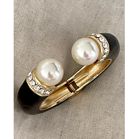 Maxi Brazalete Perlas Luxury Gold