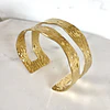 Esclava Martillada Doble Gold