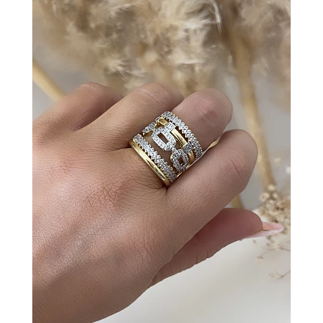 Maxi Anillo Montecarlo Circones Gold
