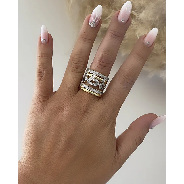Maxi Anillo Montecarlo Circones Gold