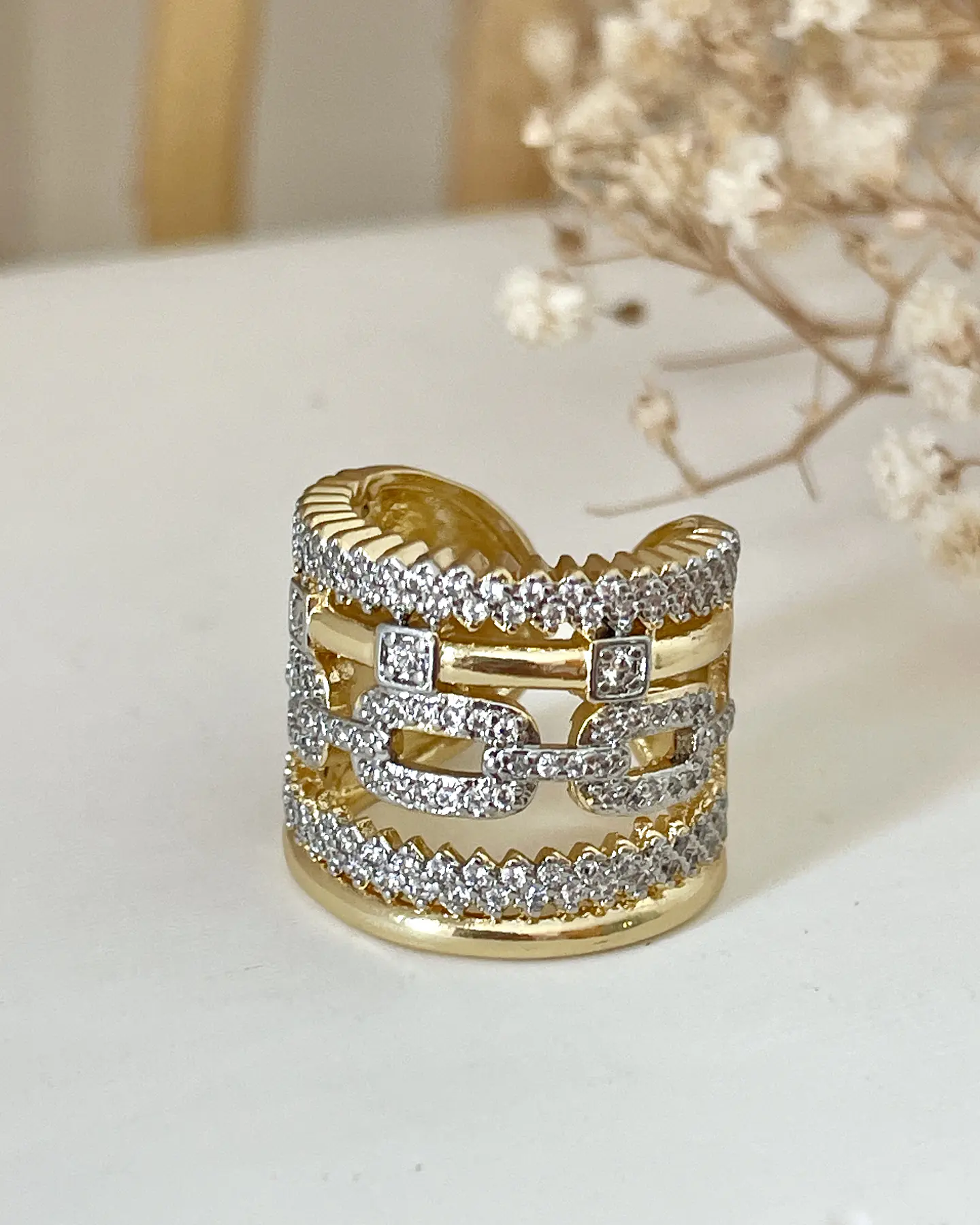Maxi Anillo Montecarlo Circones Gold 7