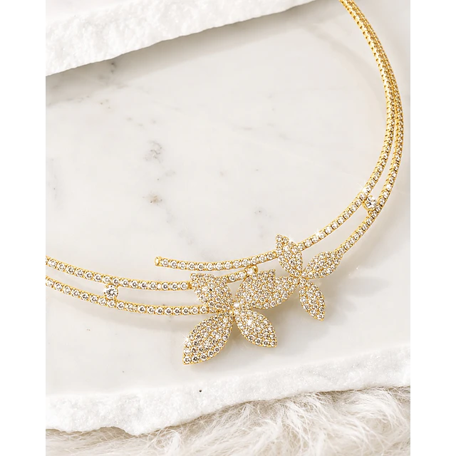 Collar Tiara Jardín Secreto Gold