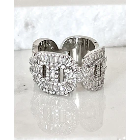 Maxi Anillo Altaria Eslabones Circón silver 