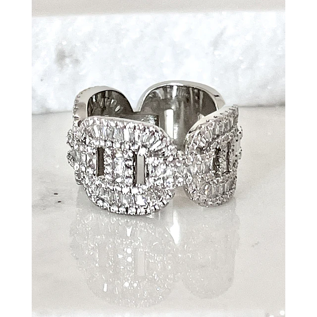 Maxi Anillo Altaria Eslabones Circón silver 