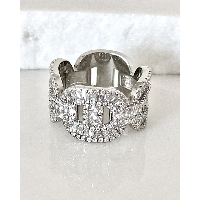 Maxi Anillo Altaria Eslabones Circón silver 