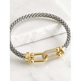 Pulsera Turbillon Tiffany Silver & Gold 