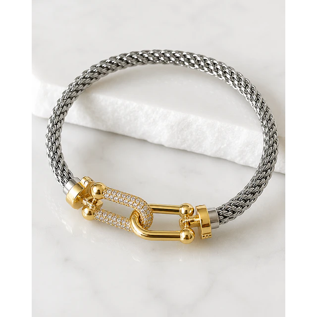 Pulsera Turbillon Tiffany Silver & Gold 