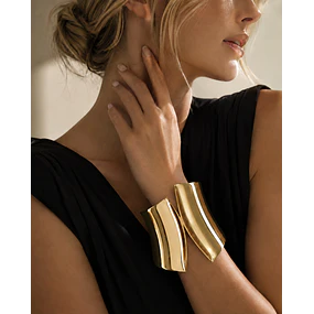 Maxi Brazalete Geométrico Gold