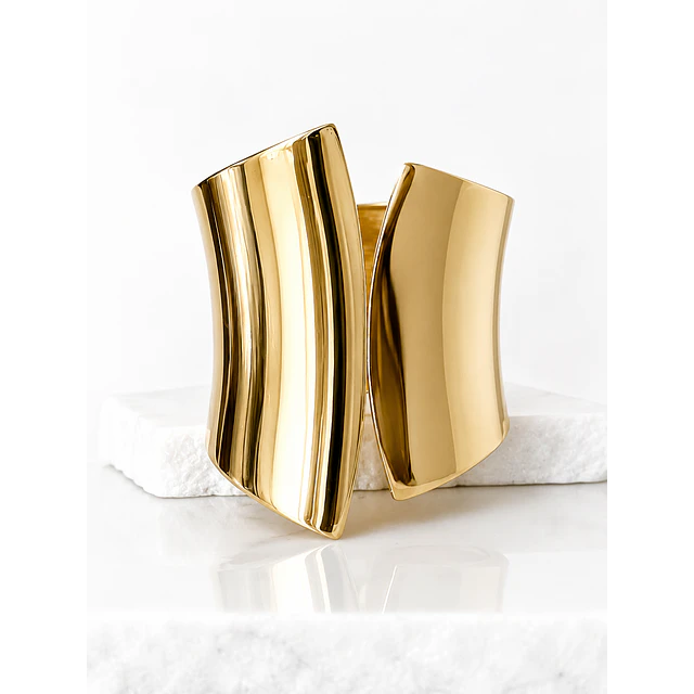 Maxi Brazalete Geométrico Gold