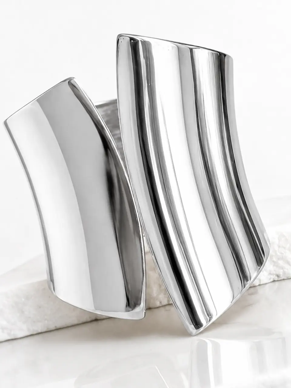 Maxi Brazalete Geométrico Silver 3