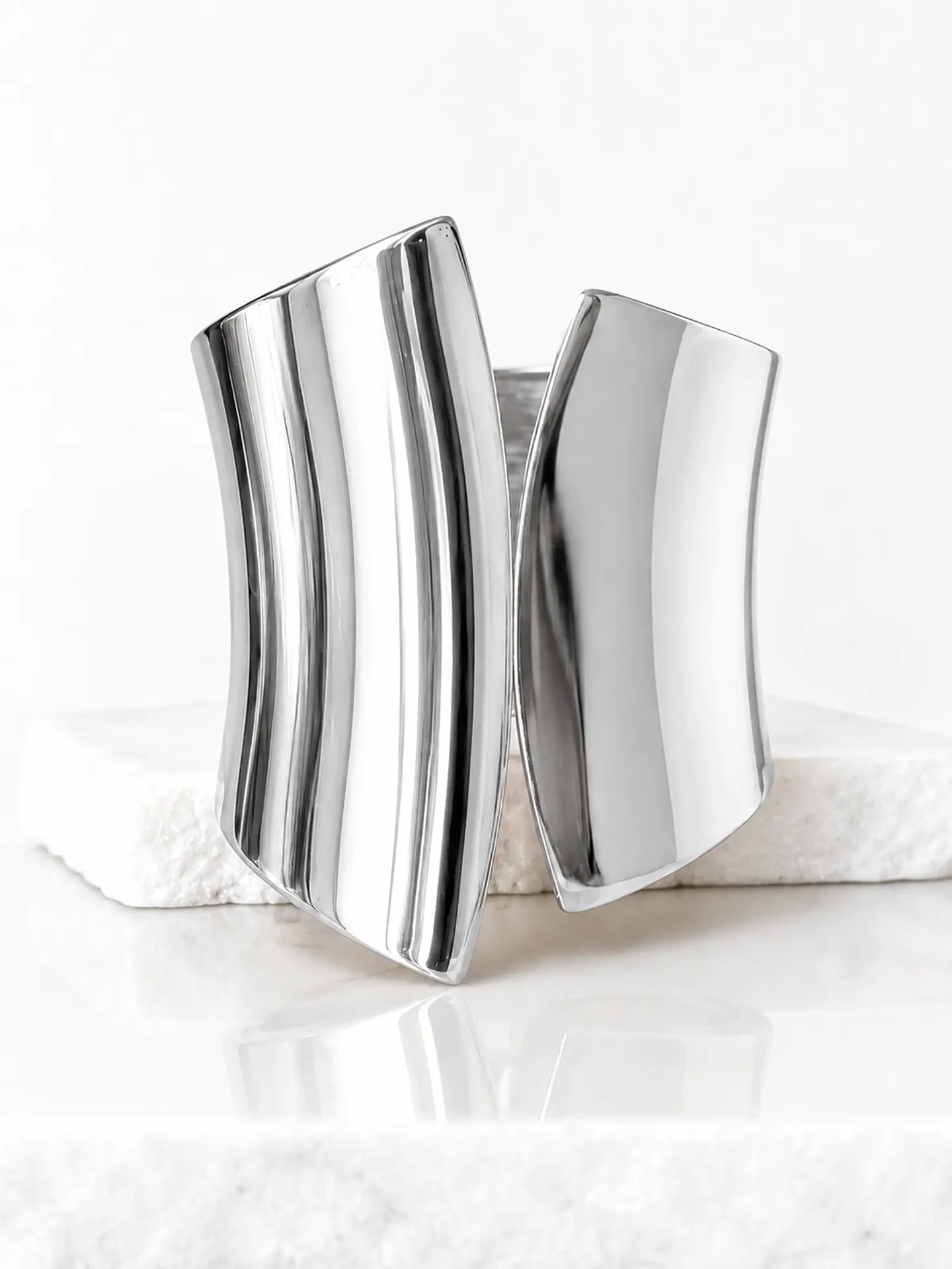 Maxi Brazalete Geométrico Silver 2