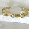 Pulsera Esclava Leonora Triple Perlas Gold