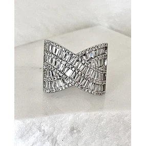 Anillo Maxi Entrelazado Portofino Circones Silver 