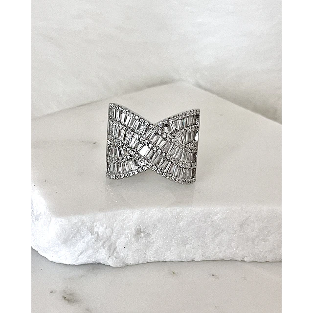Anillo Maxi Entrelazado Portofino Circones Silver 