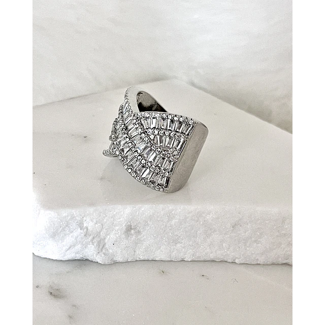 Anillo Maxi Entrelazado Portofino Circones Silver 