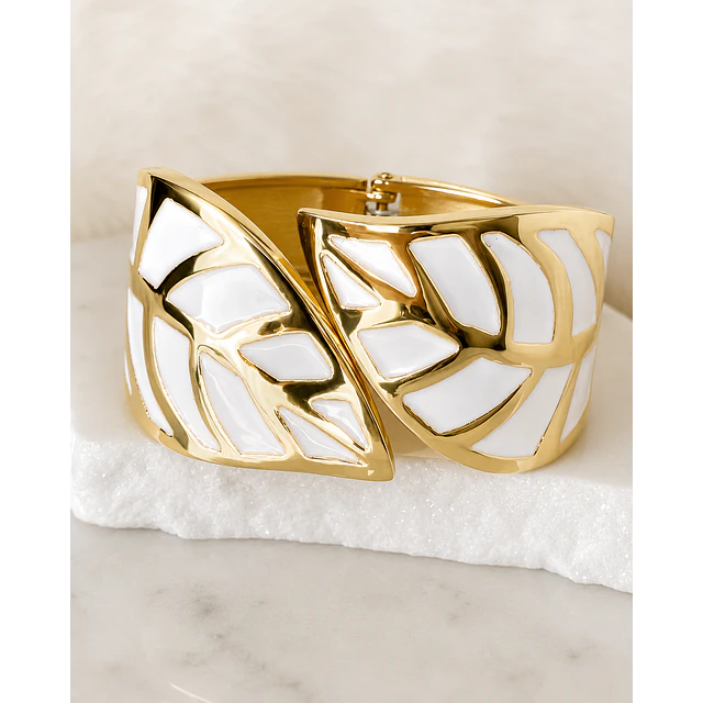 Maxi Brazalete Aurienne White Gold
