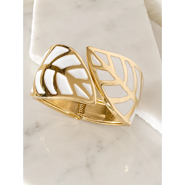 Maxi Brazalete Aurienne White Gold