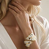 Maxi Brazalete Aurienne White Gold