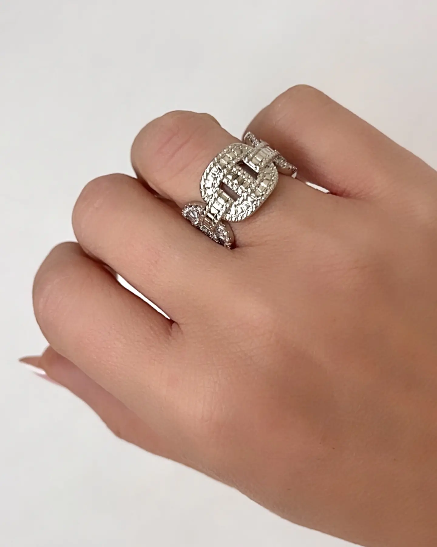 Maxi Anillo Altaria Eslabones Circón silver  2