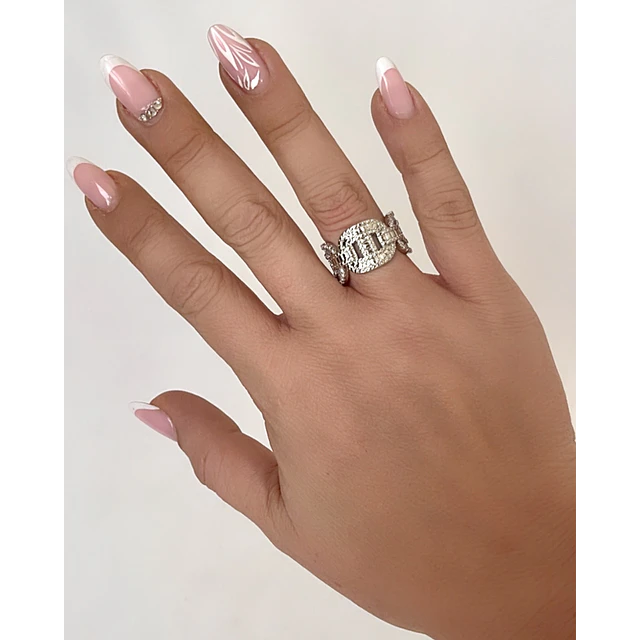 Maxi Anillo Altaria Eslabones Circón silver 