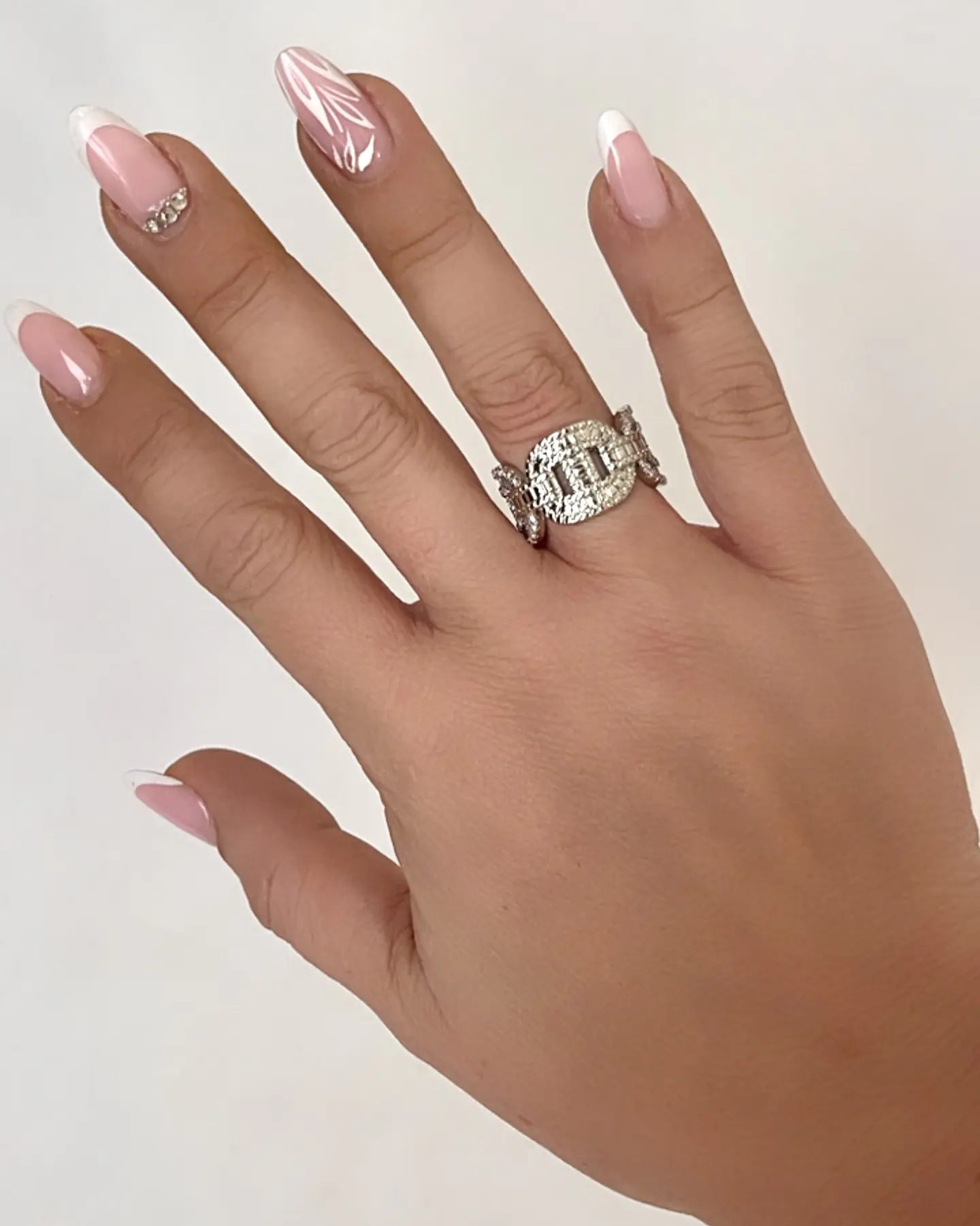 Maxi Anillo Altaria Eslabones Circón silver  5