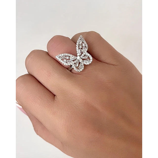 Anillo Mariposa Circones Silver 