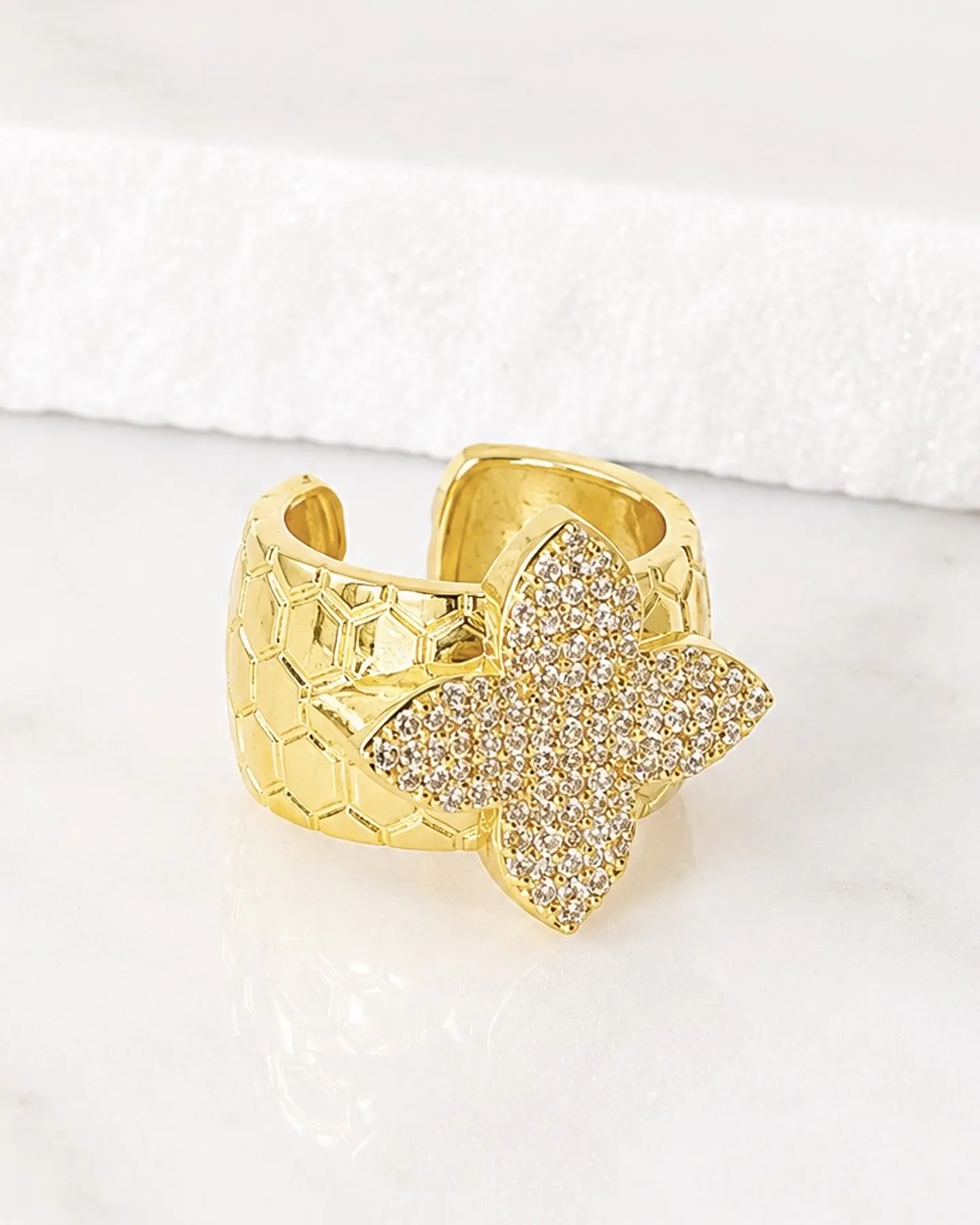 Anillo Flor Circones Gold 5