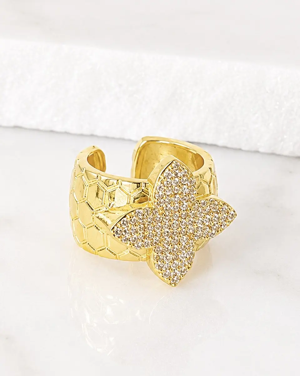 Anillo Flor Circones Gold 5