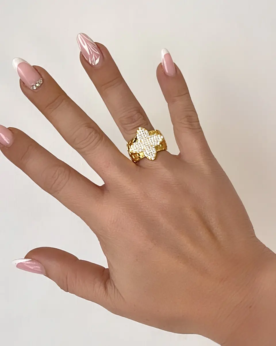 Anillo Flor Circones Gold 2
