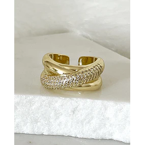 Anillo Doble Entrelazado Catania Gold 