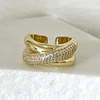 Anillo Doble  Entrelazado Circones ajustable 