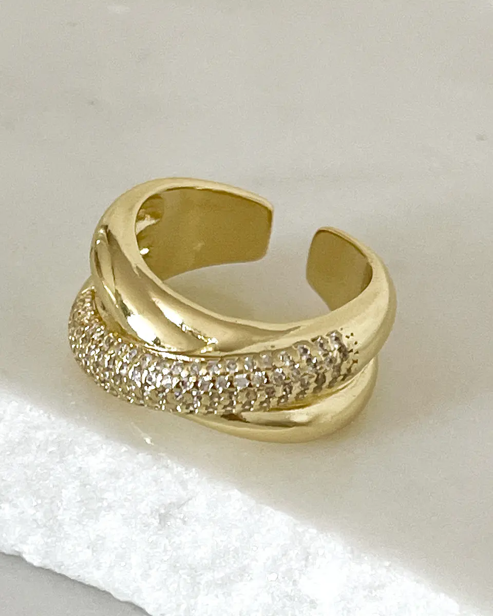 Anillo Doble Entrelazado Catania Gold  3