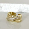 Anillo Doble  Entrelazado Circones ajustable 