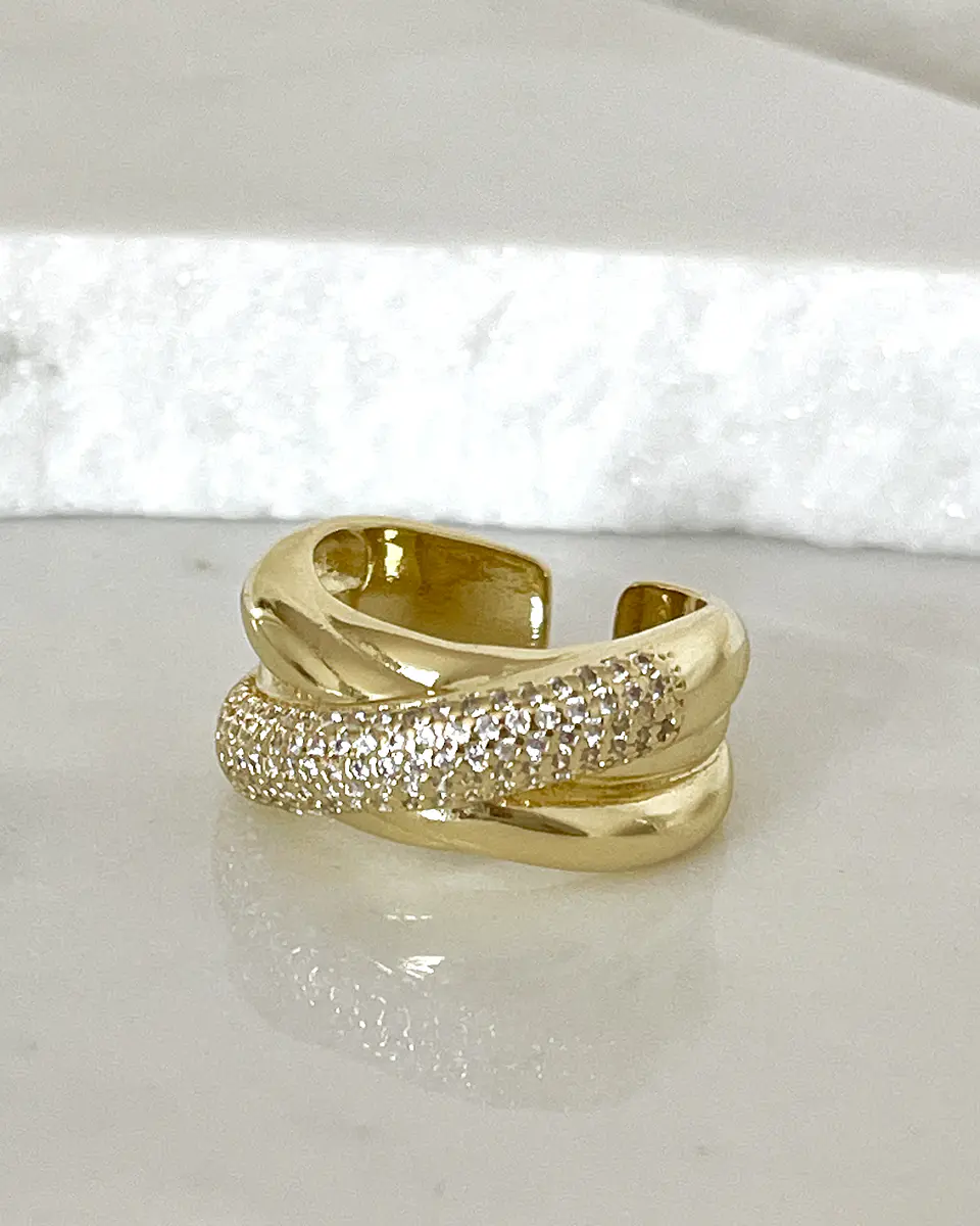 Anillo Doble Entrelazado Catania Gold  4
