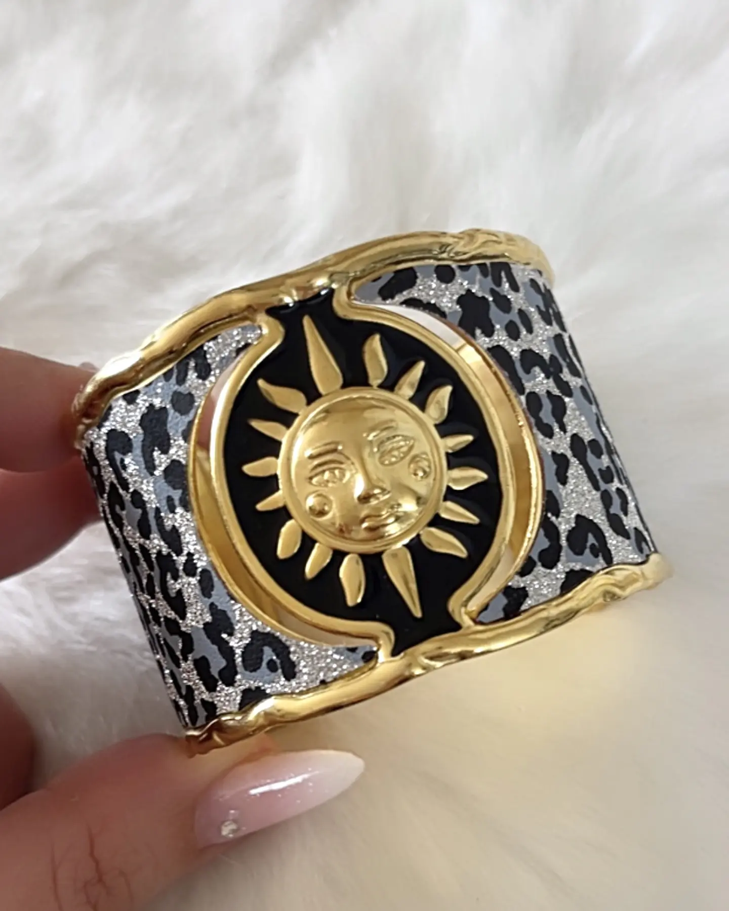 Maxi Brazalete Soleil Gold Print  Maximalista  3