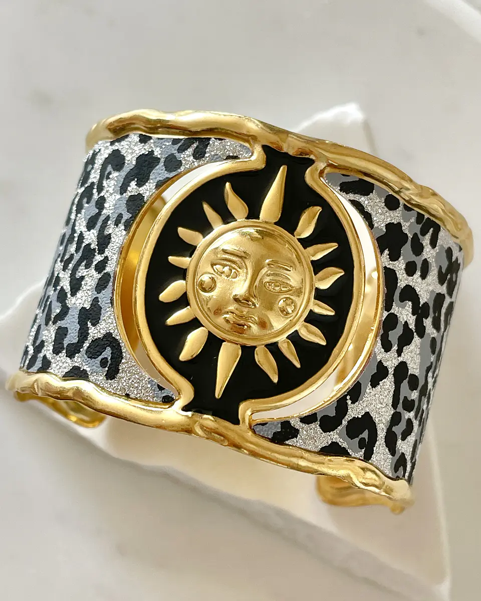 Maxi Brazalete Soleil Gold Print  Maximalista  1