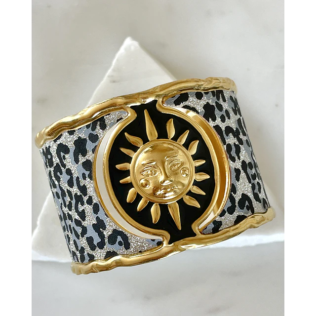 Maxi Brazalete Soleil Gold Print  Maximalista 