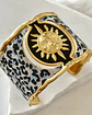 Maxi Brazalete Soleil Gold Print  Maximalista  - Miniatura 6
