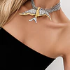 Maxi Choker Águila  Strass Silver Gold