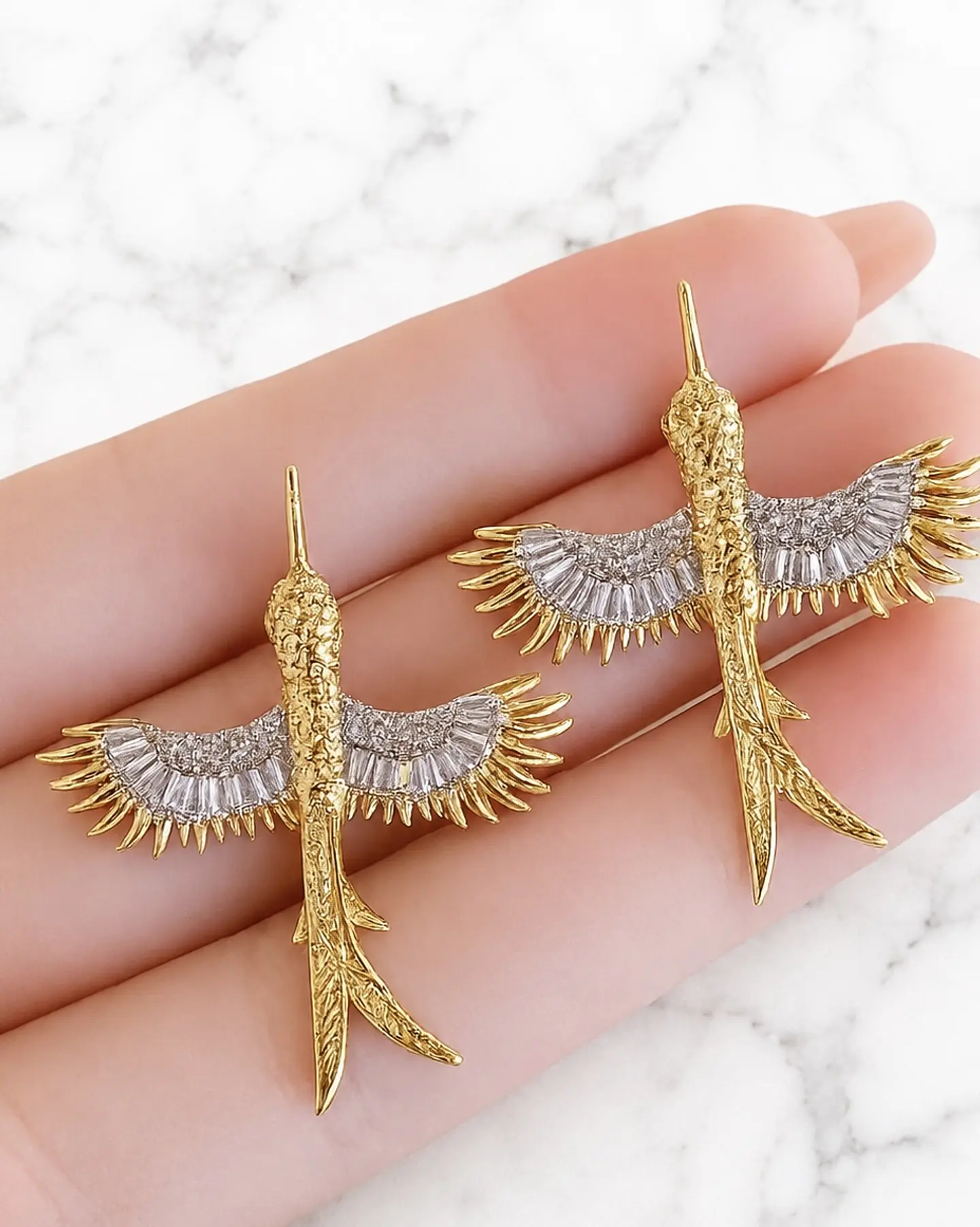 Aros  Águila Silver Gold 3