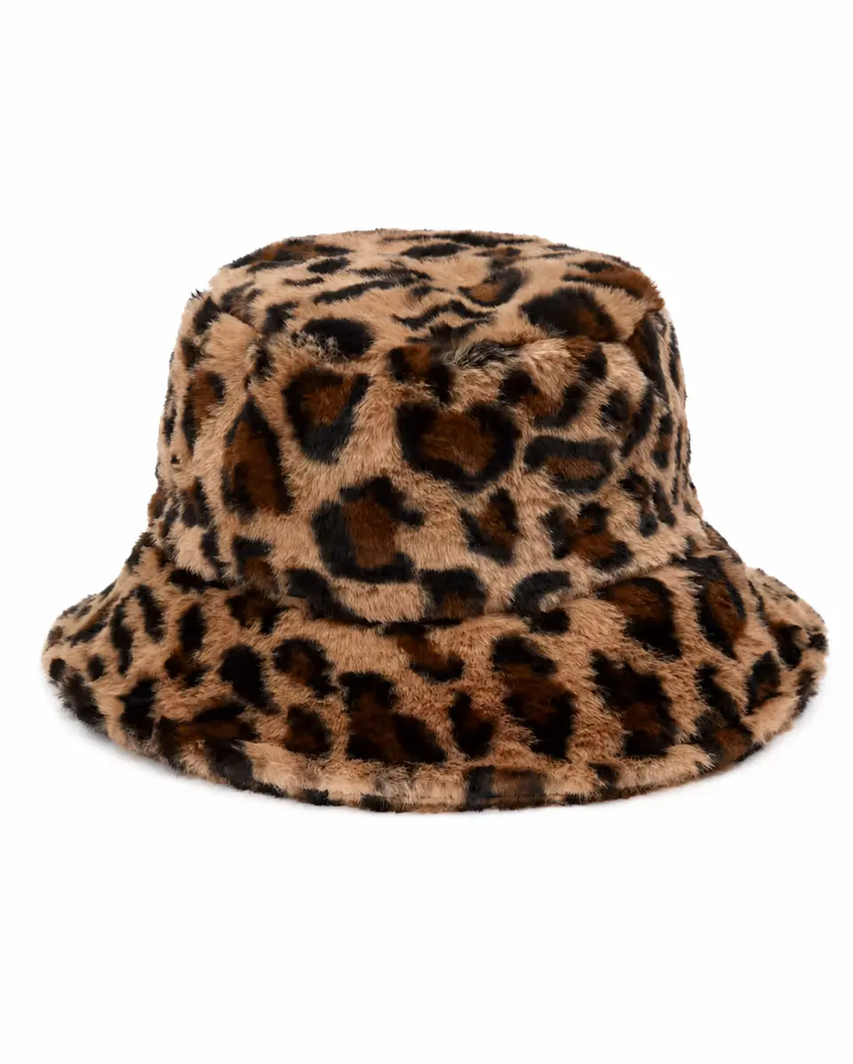 Sombrero Cozy Bucket Leo Print Dark  2